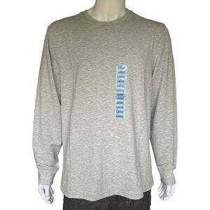 Men's Gray Long Sleeve Lounge TShirt Large